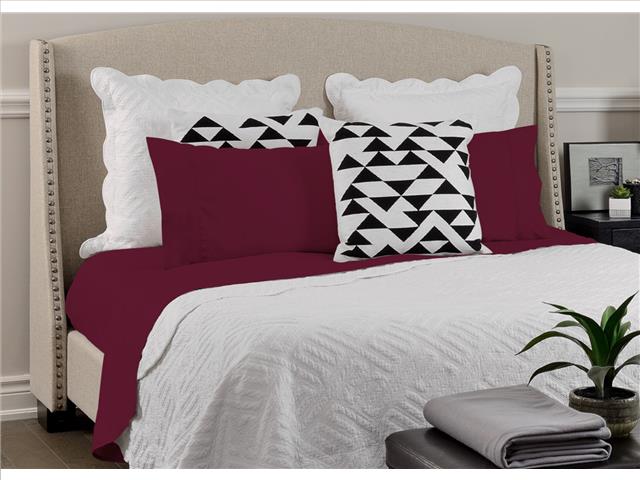 4PC ALLURE 90GSM MICROFIBER SHEET SET - KING (RED)