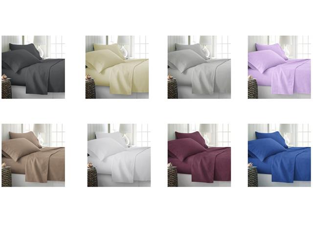 4PC MICROFIBER SHEET SET - QUEEN (ASSTD SOLIDS)