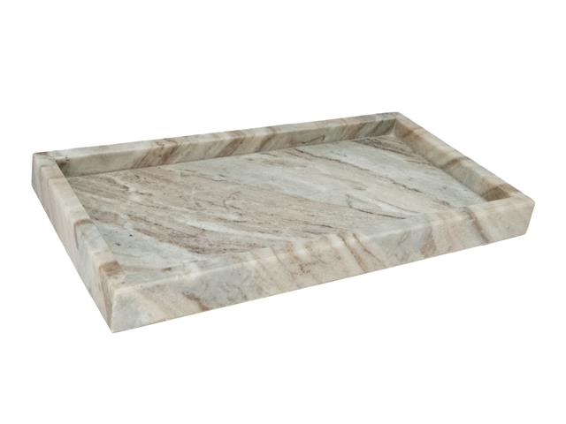 ARIA BEIGE MARBLE RECT. BATH TRAY