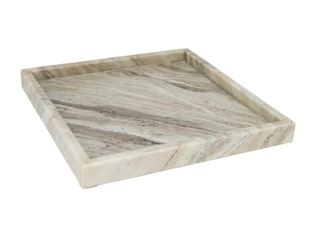 10" X 10" ESME BEIGE MARBLE SQUARE BATH TRAY