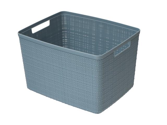 19Qt Jute Large Basket-Blue