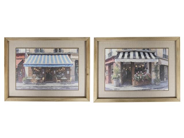 FRAMED CANVAS WALL ART (COFFEE SHOP)
