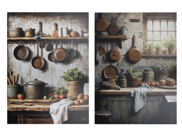 HAND PAINTED CANVAS WALL ART (KITCHEN CORNER)