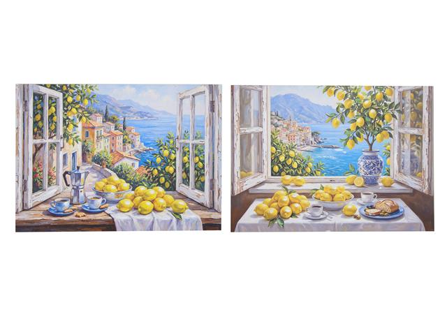 HAND PAINTED CANVAS WALL ART (ALMALFI VIEW)