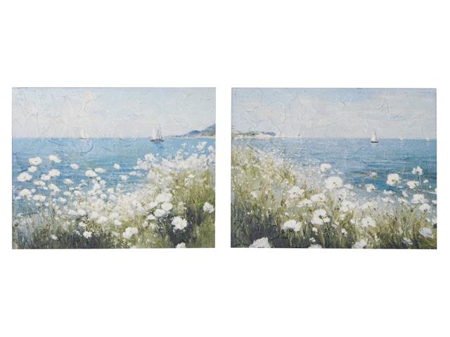 MDF TEXTURE PRINT (COASTAL WILDFLOWERS) (ASSTD)