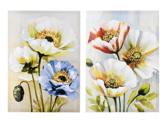 LACQUER WALL ART (ABSTRACT FLORAL) (ASSTD)