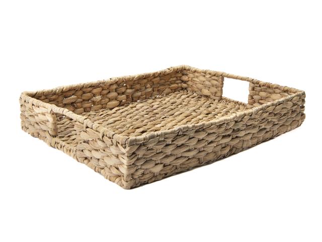 RECT. WATER HYACINTH KITCHEN BASKET WITH HANDLE