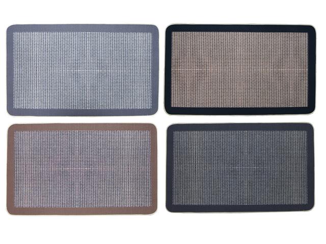 SOFT LINEN WEAVE RUBBER MAT (ASSTD)