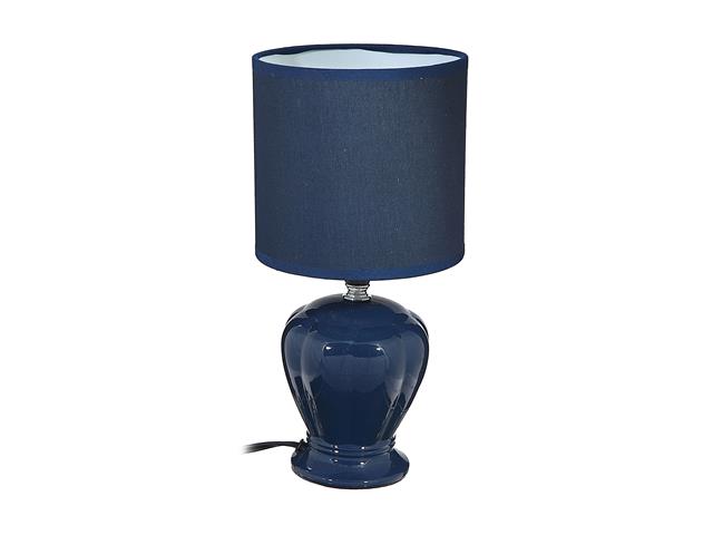 CERAMIC TABLE LAMP WITH SHADE 12.6" (SAPPHIRE)