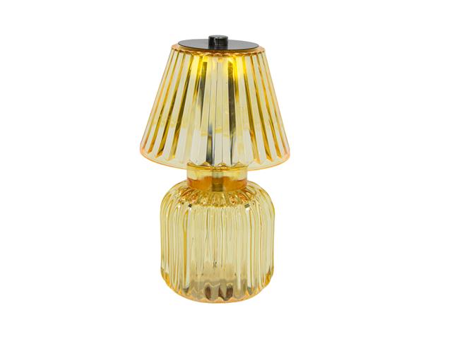CORDLESS GLASS TABLE LAMP (AURA) (YELLOW)