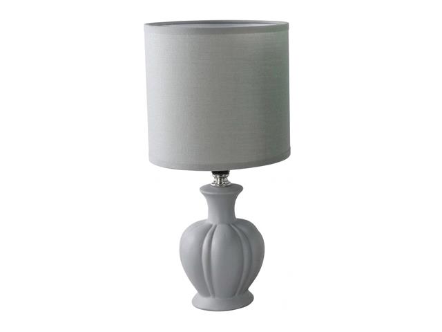 CERAMIC TABLE LAMP WITH SHADE (COVE) (GRAY)