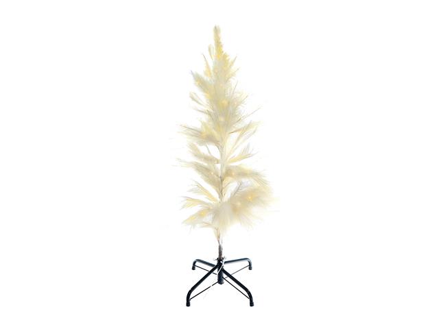 LED ARTIFICIAL FEATHER TREE WITH PLUG (IVORY) (40")