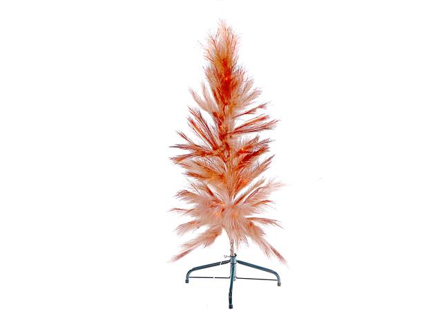 LED ARTIFICIAL FEATHER TREE WITH PLUG (RUST) (40")