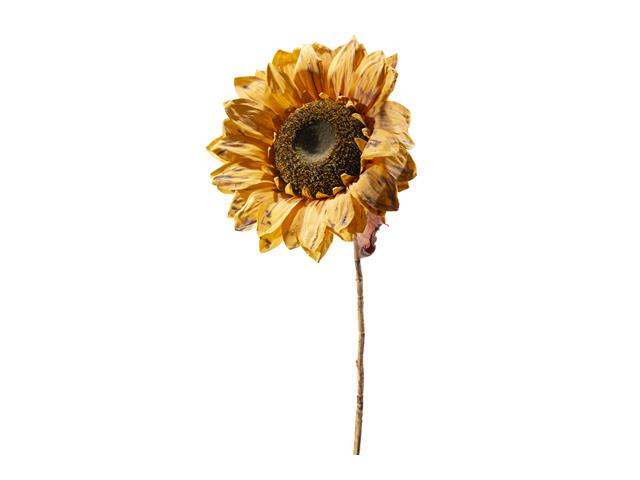 27" SUNFLOWER WITH LEAVES BRANCH (YELLOW)