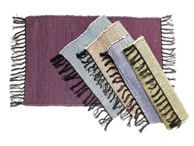 COTTON SOLID CHINDI RUG (20"  X  32") (ASSTD)