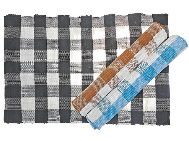 CHECKERED PADDLE RUG  (30"  X  48")  ASSTD