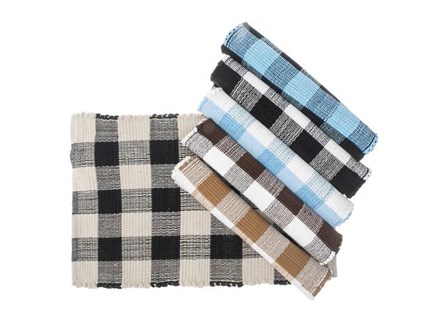 CHECKERED PADDLE RUG  (20"  X  32")  ASSTD