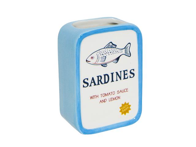 4.75" CERAMIC RECT. SARDINES VASE