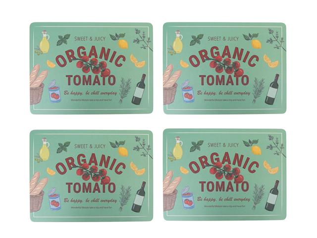 4 PC MDF PLACEMAT (TOMATO)