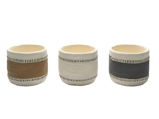 5.5" TERRANO ROUND STONE PLANTER (ASSTD)