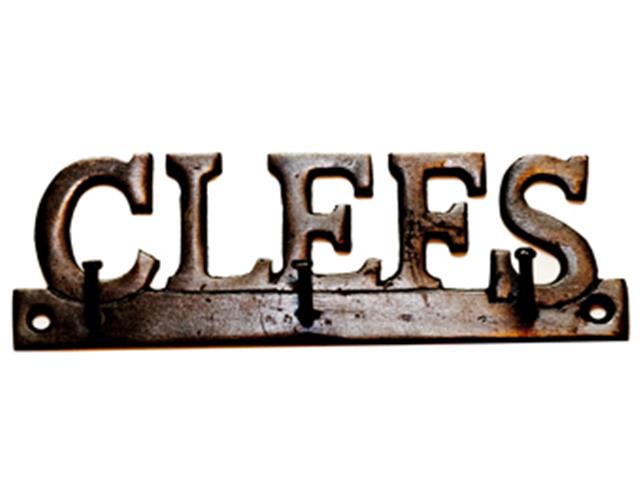 CLEFS KEY HOOK (ANTIQUE)