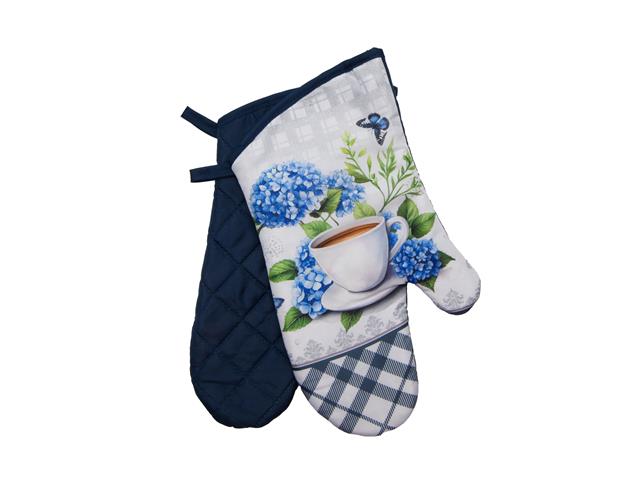 OVEN MITTS (2 PCS) (HYDRANGEAS AND COFFEE)
