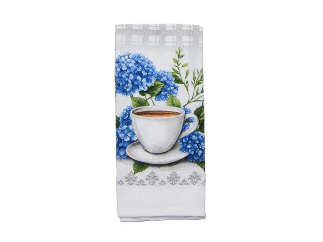 HAND TOWEL (HYDRANGEAS AND COFFEE)
