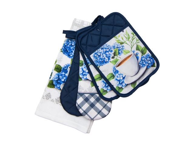 5 PC KITCHEN SET (HYDRANGEAS AND COFFEE)