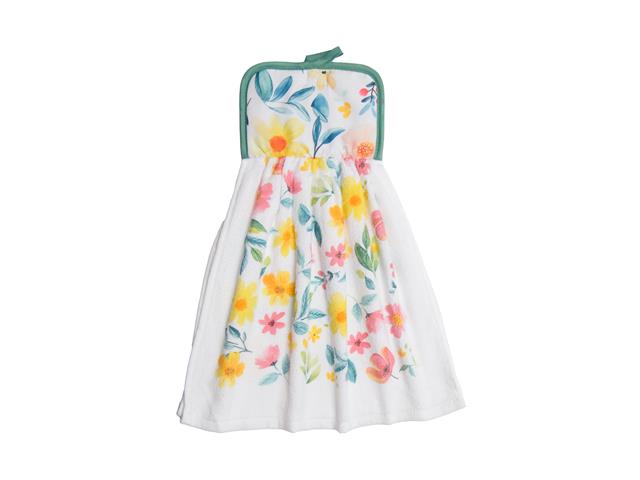 TIE HAND TOWEL (SPRING FLOWERS)
