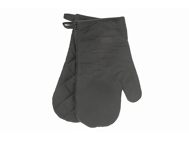 2 PC UTENSIL FRONT STITCHED OVEN MITT (13") (OLIVE GREEN)
