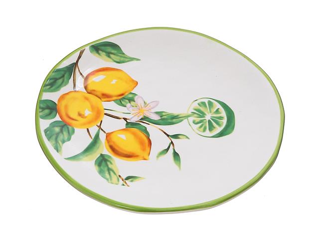 CERAMIC LEMON ROUND PLATE (6.10")