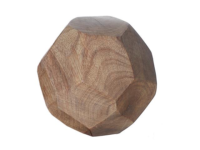 MANGO WOOD DECORATIVE BALL 3.5"H (SMALL)
