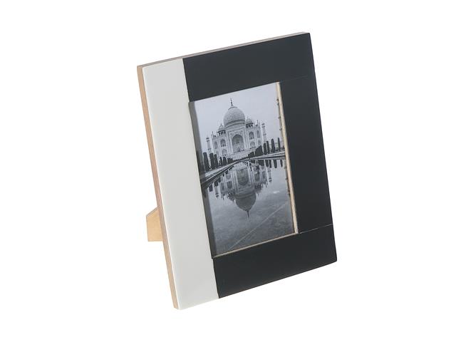 4X6"BLACK & WHITE INLAY PHOTO FRAME