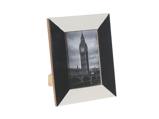 4X6"BLACK & WHITE INLAY PHOTO FRAME