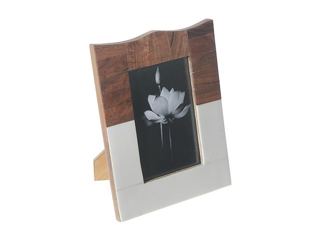 5X7"WOODEN & RESIN INLAY PHOTO FRAME