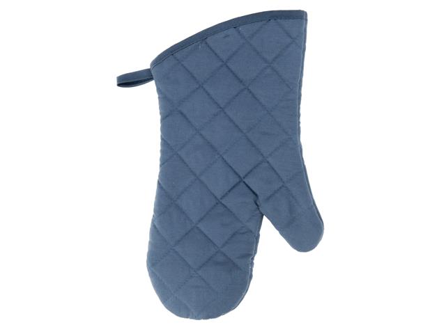 QUILTED OVEN MITT (BLUE) (7.5" X  13")
