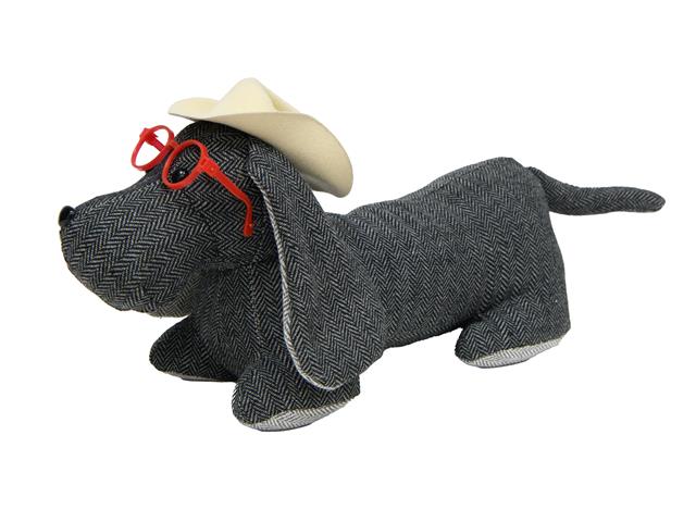 DOOR STOPPER (DACHSHUND WITH HAT & GLASSES)