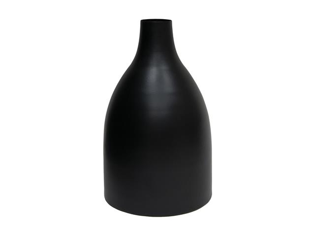 MATTE BLACK STEEL VASE ( LARGE)