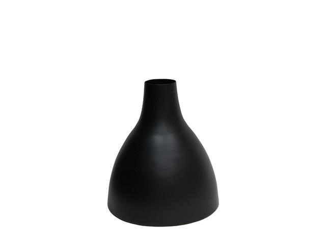 MATTE BLACK STEEL VASE (MEDIUM)