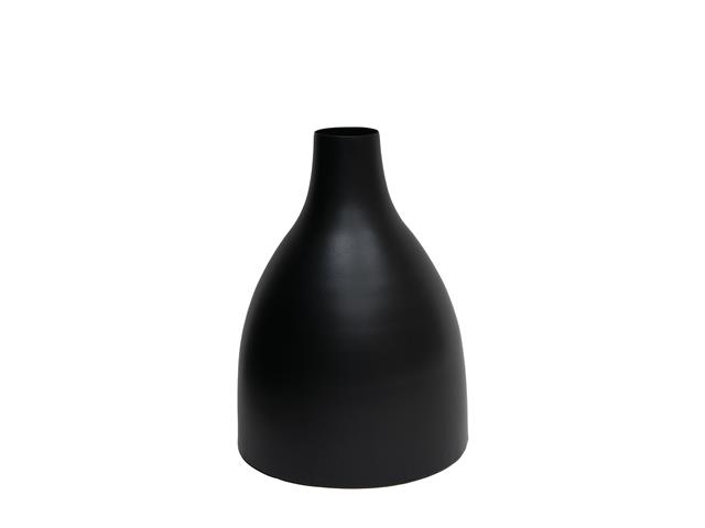 MATTE BLACK STEEL VASE ( SMALL)