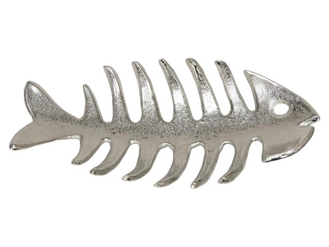 SILVER METAL TRAY (FISH BONE)
