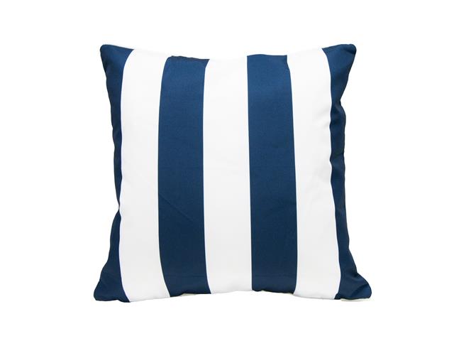 OUTDOOR WATERPROOF CUSHION (STRIPED NAVY BLUE/WHITE)