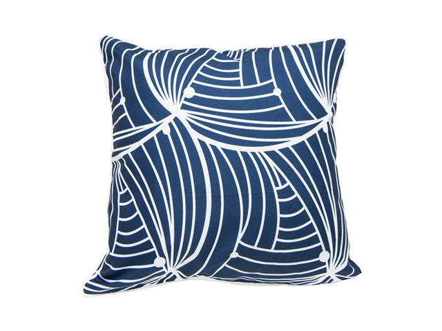 OUTDOOR WATERPROOF CUSHION (WAVES NAVY BLUE)