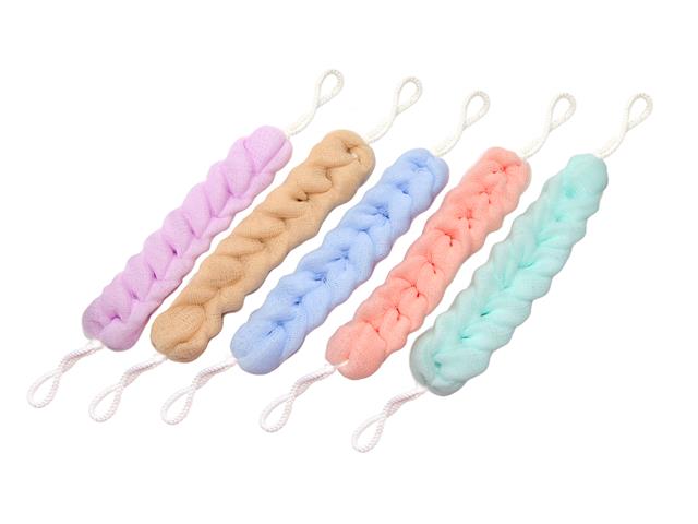 BRAIDED SHOWER MESH BODY SCRUB (ASSTD)
