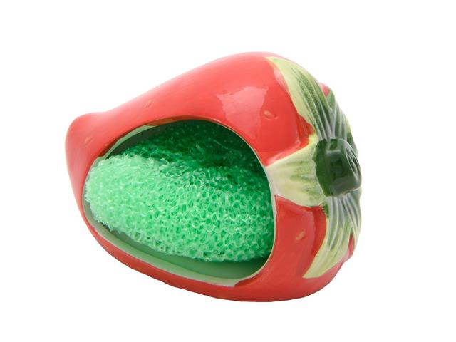 SPONGE HOLDER WITH SPONGE (STRAWBERRY)