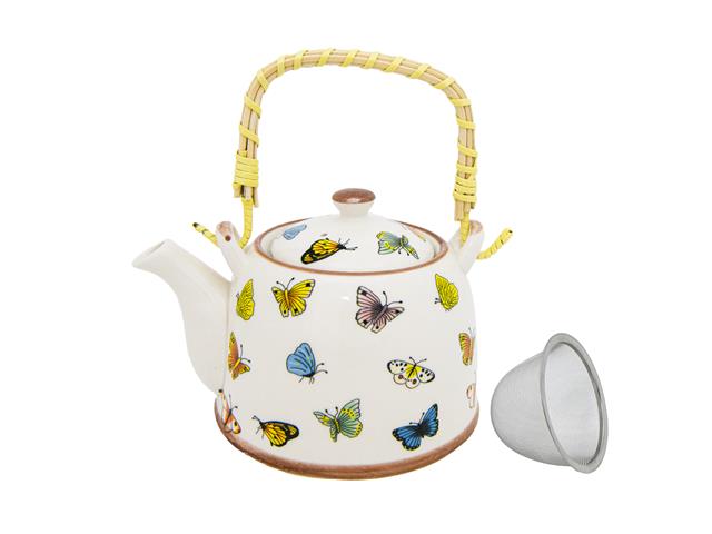CERAMIC TEAPOT (BUTTERFLY)