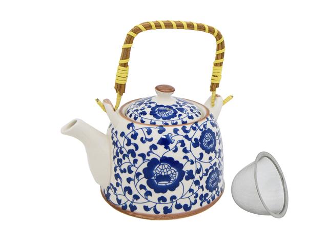 CERAMIC TEAPOT (BLUE FLORAL)