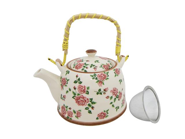CERAMIC TEAPOT (ROSE)