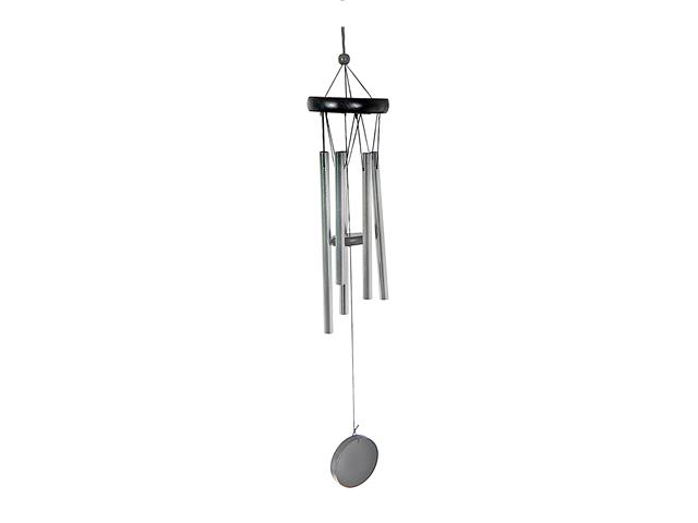 22" ROUND BLACK WIND CHIME