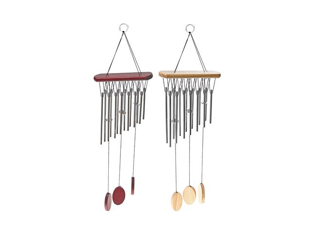 24" OVAL WINDCHIME WITH WOOD PENDANTS (ASSTD)